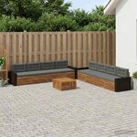 vidaXL Ensemble de canapés d'extérieur 9 Pièces Naturel et Anthracite