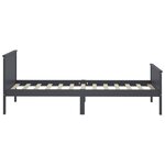 vidaXL Cadre de lit sans matelas bois massif de pin gris 100x200 cm