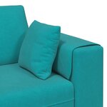 vidaXL Canapé avec coussin Turquoise 250 x 77 x 76 cm Velours