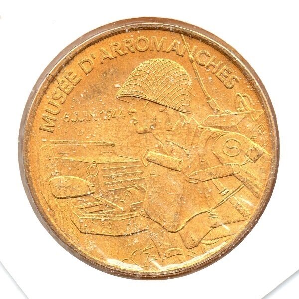 Mini médaille monnaie de paris 2009 - musée du débarquement (le soldat américain)