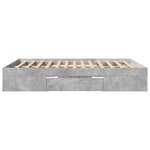 vidaXL Cadre de lit gris béton 150x200 cm bois d'ingénierie