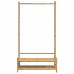 vidaXL Porte-vêtement avec étagères 103x40x183 cm bambou