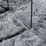 vidaXL Tapis shaggy à poils longs NAVARRA gris clair 100x100 cm