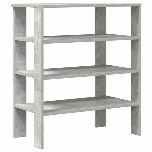 vidaXL Étagère à chaussures gris béton 61x32x70 cm bois d'ingénierie