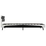 vidaXL Cadre de lit avec LED Noir Similicuir 90x200 cm