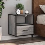 vidaXL Table de chevet murale sonoma gris 40x31x39 5 cm