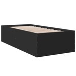 vidaXL Cadre de lit sans matelas noir 75x190 cm