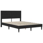 vidaXL Cadre de lit avec matelas Noir 160 x 200 cm Velours