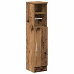 vidaXL Meuble de salle de bain avec porte-rouleau vieux bois