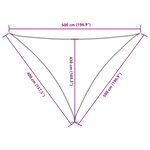 vidaXL Voile de parasol tissu oxford triangulaire 4x5x5 m