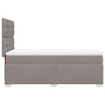 vidaXL Sommier à lattes de lit avec matelas Taupe 80x200 cm Tissu