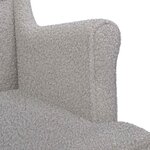 vidaXL Fauteuil Gris clair Bouclé