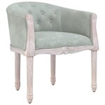 vidaXL Chaise à manger Gris clair Velours