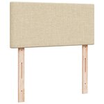 vidaXL Sommier à lattes de lit avec matelas Crème 80x200 cm Tissu