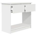 vidaXL Table console avec tiroirs blanc 85 5x38 5x74 5 cm