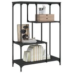 vidaXL Bibliothèque noir 81x36x115 cm bois d'ingénierie et acier