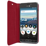 Etui folio rouge avec coque magnétique pour Doro 8035