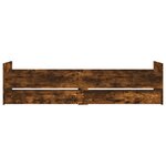 vidaXL Cadre de lit avec tiroirs chêne fumé 75x190 cm