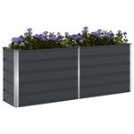 vidaXL Jardinière Anthracite 480 x 50 x 45 cm Acier galvanisé