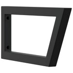 vidaXL Supports d'étagères pour lavabo 2 Pièces noir trapèze acier