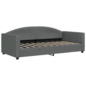 vidaXL Lit de repos sans matelas gris foncé 90x190 cm tissu