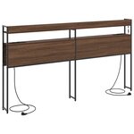 vidaXL Tête de lit de rangement Chêne marron 200 cm Bois d'ingénierie
