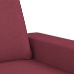 vidaXL Canapé à 2 places Rouge bordeaux 140 cm Tissu