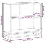 vidaXL Bibliothèque chêne marron 80 5x35x76 cm bois d'ingénierie