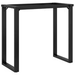 vidaXL Pieds de table à manger cadre en O 80x40x73 cm acier