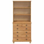 vidaXL Hutch ASKIM Cire de Miel 91 x 40 x 200 5 cm Bois de pin massif