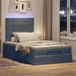 vidaXL Cadre de lit ottoman avec matelas gris foncé 120x190 cm velours