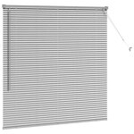 vidaXL Store de Fenêtre avec des rideaux Manuel Argent Aluminium