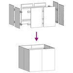 vidaXL Jardinière rouillé 100x100x80 cm acier inoxydable