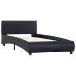 vidaXL Cadre de lit avec LED sans matelas noir 100x200 cm