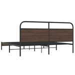 vidaXL Cadre de lit en métal sans matelas chêne marron 193x203 cm