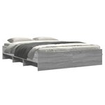 vidaXL Cadre de lit sans matelas sonoma gris 160x200cm bois ingénierie