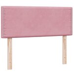 vidaXL Sommier à lattes de lit avec matelas et LED rose 120x220 cm velours