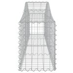 vidaXL Paniers à gabions arqués 15 Pièces 200x30x40/60 cm Fer galvanisé