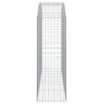 vidaXL Panier de gabions arqué 200x50x140/160 cm Fer galvanisé