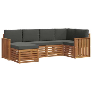 vidaXL Ensemble de canapé d'angle 6 Pièces Naturel et Anthracite