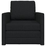 vidaXL Canapé-lit 2 en 1 Noir 74x77x81 cm Tissu