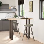 vidaXL Pieds de table de bar en forme de U  2 pièces  acier naturel  50 x (110-111) cm