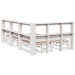 vidaXL Lit bibliothèque sans matelas blanc 120x200 cm bois pin massif