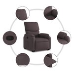 vidaXL Fauteuil inclinable marron foncé tissu
