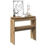 vidaXL Table console chêne artisanal 80x30x80 cm bois d'ingénierie