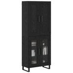 vidaXL Haut Armoire Chêne noir 69 5 x 34 x 180 cm Bois d'ingénierie