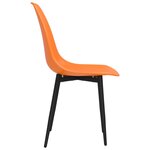 vidaXL Chaises à manger lot de 2 orange PP