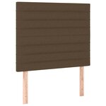 vidaXL Sommier à lattes de lit et matelas et LED Marron foncé 90x200cm