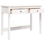 vidaXL Bureau avec tiroirs Blanc 100x50x78 cm Bois massif de pin
