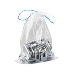 Sachet plastique 50  recyclé transparent à cordelettes 18x25 cm (lot de 1000)